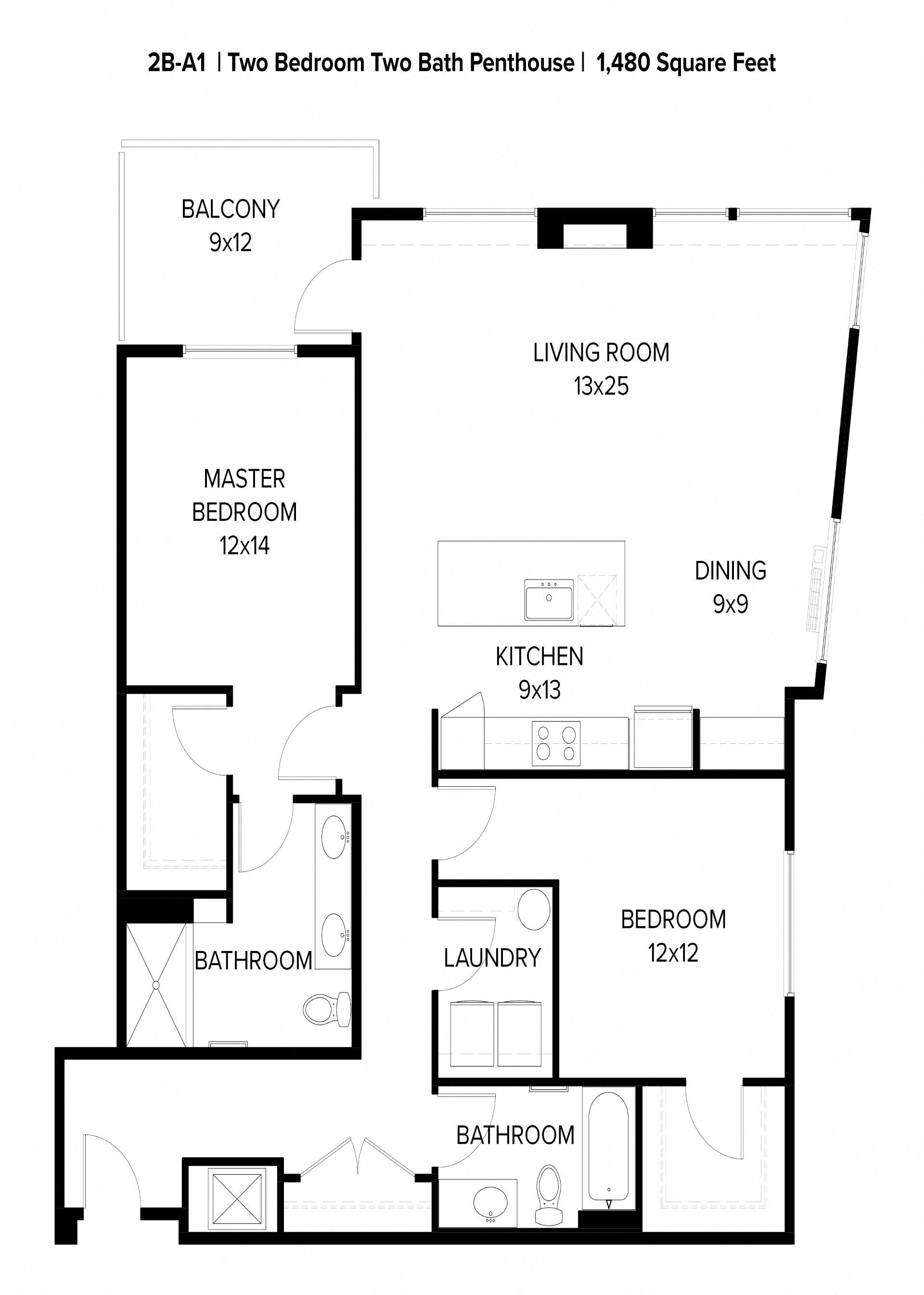 Harbor Sky 2x2 M Floor Plan